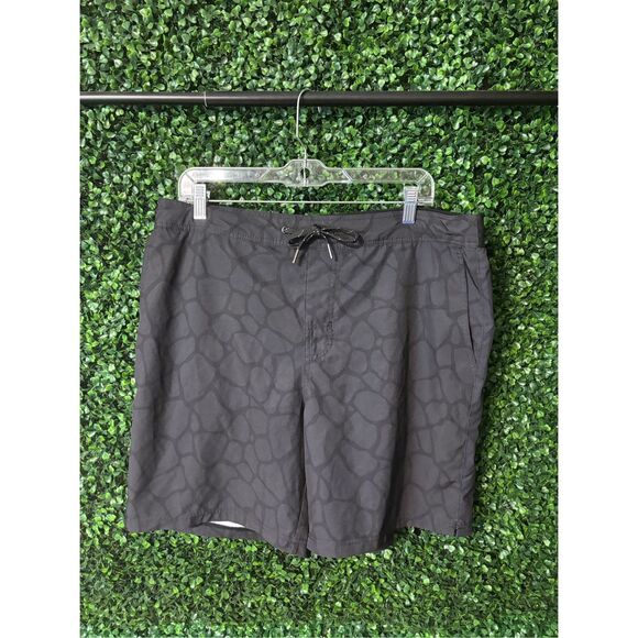 Fair Harbor Black Printed Lined Shorts Size 2XL - Picture 1 of 5